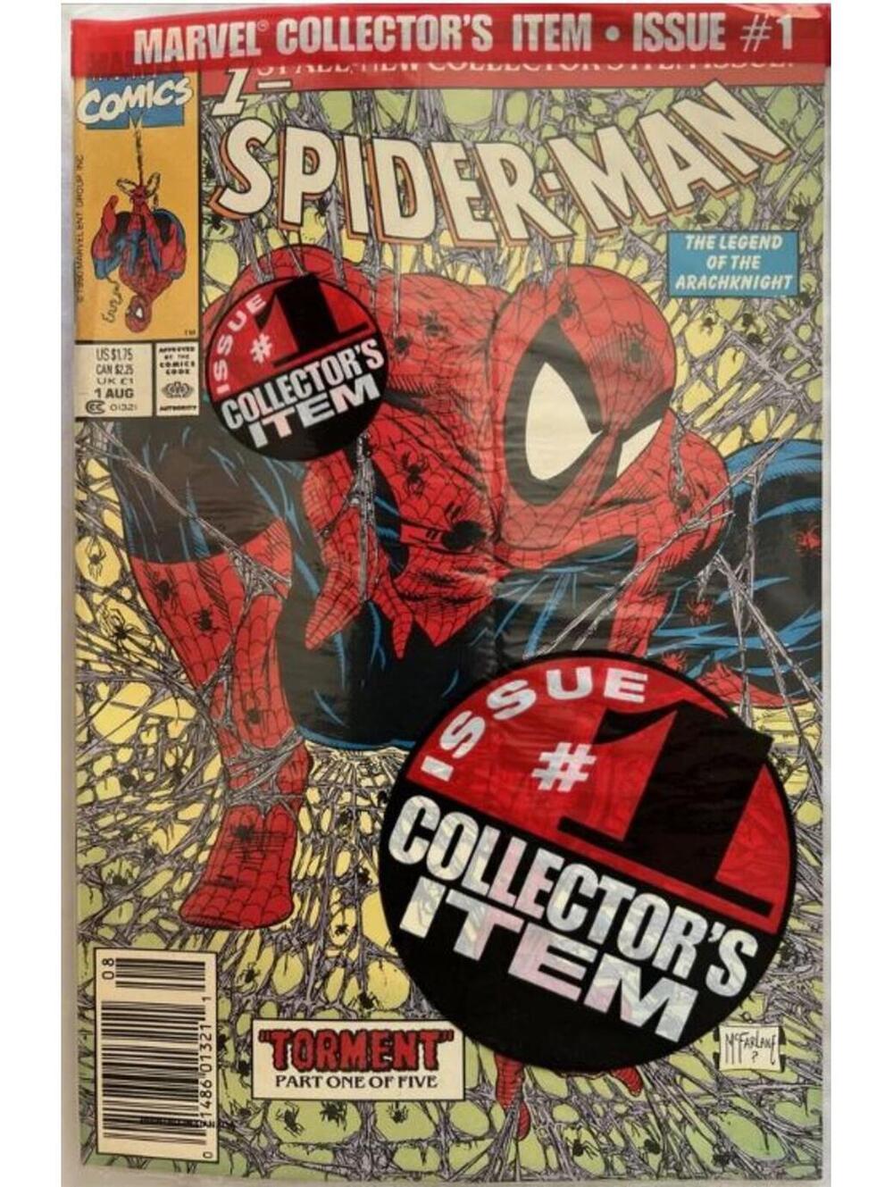 Marvel McFarland Spider-Man Comic Book Issue #1 Collector's Item Case Fresh